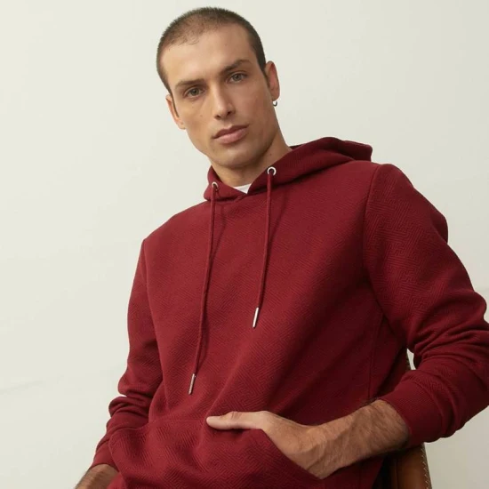 Sudaderas con capucha superiores de jacquard para hombre