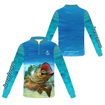 Protección UV personalizada y ropa de camisas de jersey de pesca de invierno para niños de secado rápido